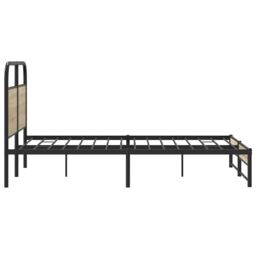 Berkfield Home Bed Frame Without Mattress 120x200 cm Smoked Oak Engineered Wood in Brown - Size: Small Double - thumbnail 6