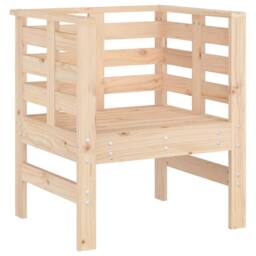 Berkfield Home Garden Chairs 2 pcs 61.5x53x71 cm Solid Wood Pine in Light Tan - thumbnail 4