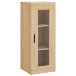 Berkfield Home Wall Mounted Cabinet Sonoma Oak 34.5x34x90 cm in Light Tan - thumbnail 3