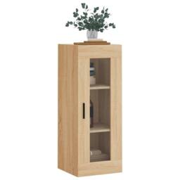 Berkfield Home Wall Mounted Cabinet Sonoma Oak 34.5x34x90 cm in Light Tan - thumbnail 4