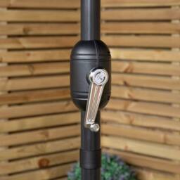 Samuel Alexander 2.7m Green Havana Garden Patio Parasol with Crank Handle - thumbnail 5