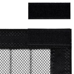 Berkfield Home Insect Door Curtains 2 pcs with Magnet Blocks Black 200x80 cm - thumbnail 6