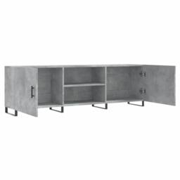Berkfield Home TV Cabinet Concrete Grey 150x30x50 cm Engineered Wood - Size: 150 x 30 x 50 cm - thumbnail 6