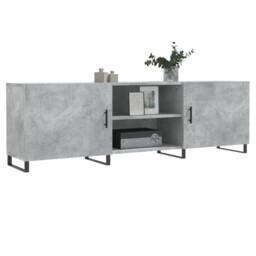 Berkfield Home TV Cabinet Concrete Grey 150x30x50 cm Engineered Wood - Size: 150 x 30 x 50 cm - thumbnail 1