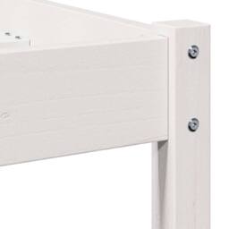 Berkfield Home Bed Frame with Headboard White 140x220 cm Solid Wood Pine - thumbnail 7