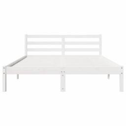 Berkfield Home Bed Frame with Headboard White 140x220 cm Solid Wood Pine - thumbnail 5