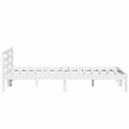 Berkfield Home Bed Frame with Headboard White 140x220 cm Solid Wood Pine - thumbnail 6