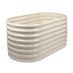 Harbour Housewares Rounded Raised Garden Bed - 120cm x 60cm x 60cm in Beige - Size: 120 cm x 60 cm x 60 cm