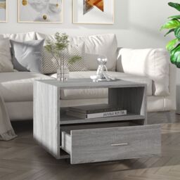 Berkfield Home Coffee Table Grey Sonoma 55x55x40 cm Engineered Wood - Size: 55 x 55 x 40 cm - thumbnail 1