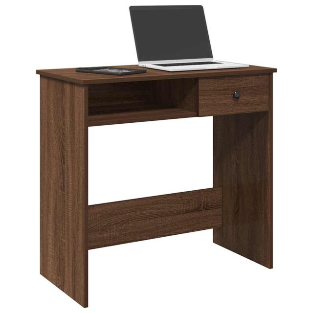 Berkfield Home Desk Brown Oak 80x40x75 cm Engineered Wood - Size: 80 x 40 x 75 cm - image 1