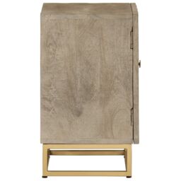 Berkfield Home Bedside Cabinet 40x30x50 cm Solid Wood Mango & Iron in Brown - Size: 40 x 30 x 50 cm - thumbnail 4