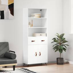 Berkfield Home Highboard White 69.5x34x180 cm Engineered Wood - thumbnail 2