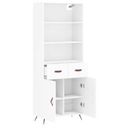Berkfield Home Highboard White 69.5x34x180 cm Engineered Wood - thumbnail 4