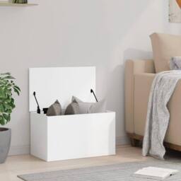Berkfield Home Storage Box White 60x35x35 cm Engineered Wood - Size: 60 x 35 x 35 cm - thumbnail 1