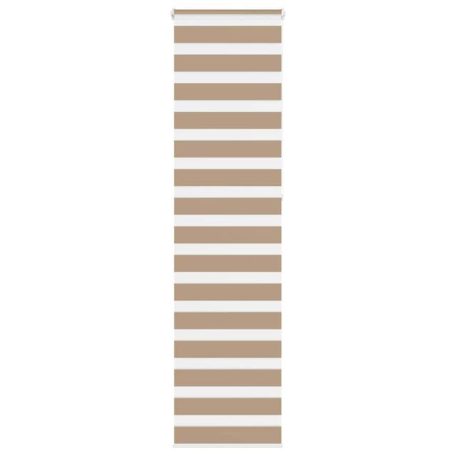 Berkfield Home Zebra Blind Sand Brown 60x230 cm Fabric Width 55.9 cm Polyester - image 1