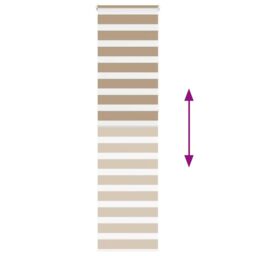 Berkfield Home Zebra Blind Sand Brown 60x230 cm Fabric Width 55.9 cm Polyester - thumbnail 5