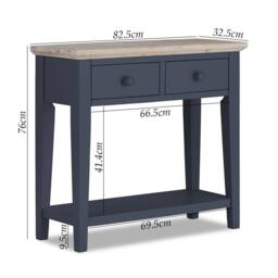 Statement Furniture Florence Console Table with 2 Drawers in Navy - thumbnail 3