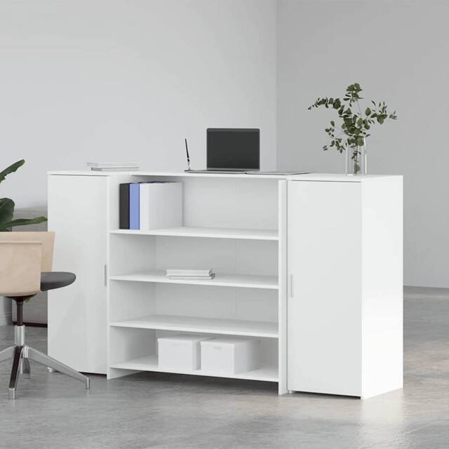 Berkfield Home Reception Desk White 180x50x103.5 cm Engineered Wood - image 1