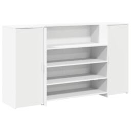 Berkfield Home Reception Desk White 180x50x103.5 cm Engineered Wood - thumbnail 3