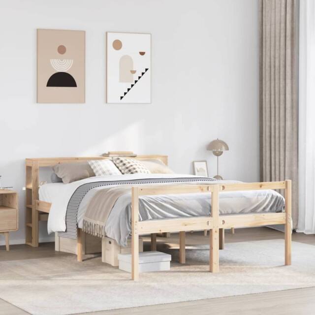 Berkfield Home Senior Bed with Headboard without Mattress 160x200 cm in Brown - image 1