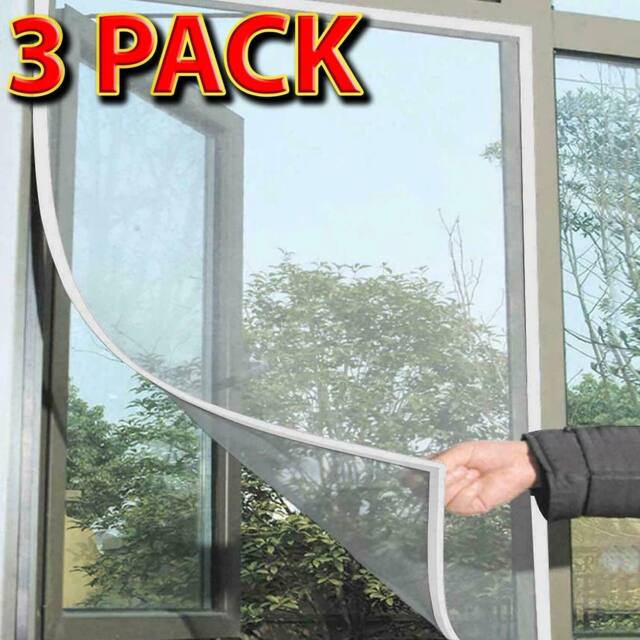 FLAVORA 3 X Large White Window Insect Screen Mesh Net - Size: 1 - image 1