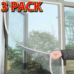 FLAVORA 3 X Large White Window Insect Screen Mesh Net - Size: 1