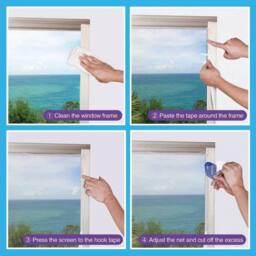 FLAVORA 3 X Large White Window Insect Screen Mesh Net - Size: 1 - thumbnail 2