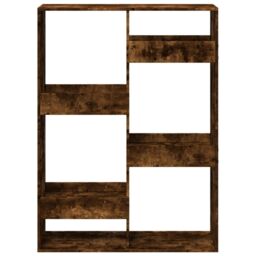 Berkfield Home Bookcase Smoked Oak100x33x135 cm Engineered Wood in Brown - Size: 100 x 33 x 135 cm - thumbnail 4