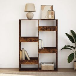 Berkfield Home Bookcase Smoked Oak100x33x135 cm Engineered Wood in Brown - Size: 100 x 33 x 135 cm - thumbnail 3