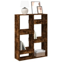 Berkfield Home Bookcase Smoked Oak100x33x135 cm Engineered Wood in Brown - Size: 100 x 33 x 135 cm - thumbnail 1