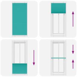Berkfield Home Pleated Blind Petrol Green 95x200 cm Fabric Width 94.4 cm Polyester in Teal - thumbnail 5