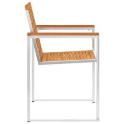Berkfield Home Garden Chairs 4 pcs Solid Acacia Wood & Stainless Steel in Brown - thumbnail 4