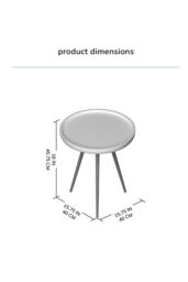 MH London Round Mango Wood & Iron Side Table, Bedside End Table for Living Room & Bedroom - Chervey (Small) in Natural - thumbnail 5