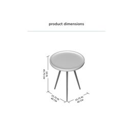 MH London Round Mango Wood & Iron Side Table, Bedside End Table for Living Room & Bedroom - Chervey (Small) in Natural - thumbnail 9