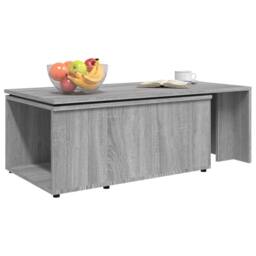 Berkfield Home Modern Coffee Table Grey Sonoma 150x50x35 cm Engineered Wood - Size: 150 x 50 x 35 cm - thumbnail 5