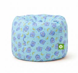 Bean Lazy Men's Cotton Blue Owl Bean Bag Child Size in Light Blue - Size: Small - thumbnail 2