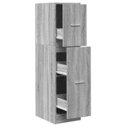 Berkfield Home Apothecary Cabinet Grey Sonoma 30x41x118 cm Engineered Wood - Size: 30 x 41 x 118 cm - thumbnail 2