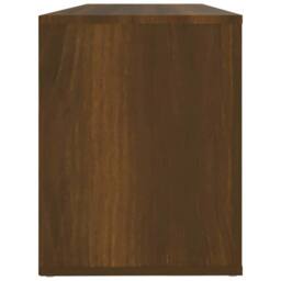 Berkfield Home Shoe Cabinet Brown Oak 100x35x45 cm Engineered Wood - Size: 100 x 35 x 45 cm - thumbnail 6