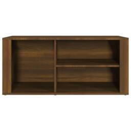 Berkfield Home Shoe Cabinet Brown Oak 100x35x45 cm Engineered Wood - Size: 100 x 35 x 45 cm - thumbnail 5