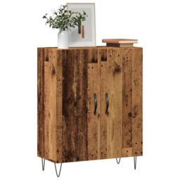 Berkfield Home Sideboard Old Wood 69.5x34x90 cm Engineered Wood in Brown - thumbnail 2