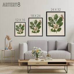 "Artery8 New Zealand Kohekohe Tree Flowers Featon Framed Canvas Wall Art Print in Beige - Size: W12"" x H16""" - thumbnail 4