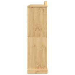 Berkfield Home Wardrobe Corona 194x52x186 cm Solid Wood Pine in Light Brown - Size: 194 x 52 x 186 cm - thumbnail 5