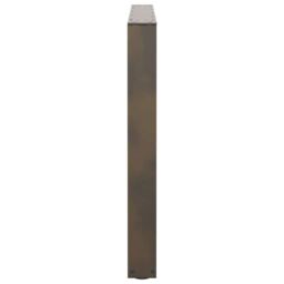 Berkfield Home Dining Table Legs V-Shape 2 pcs Natural Steel 100x(72-73.3) cm Steel in Brown - thumbnail 6