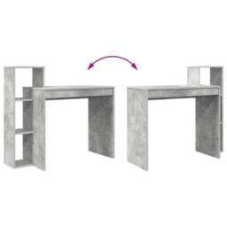 Berkfield Home Writing Desk Concrete grey Concrete-effect laminate, engineered wood - thumbnail 9