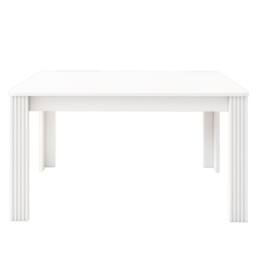 BTM Dining Table, MDF Wood Rectangular Kitchen & Coffee Table in White - thumbnail 8