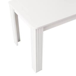 BTM Dining Table, MDF Wood Rectangular Kitchen & Coffee Table in White - thumbnail 6