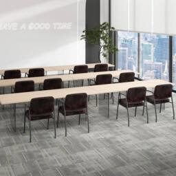 Costway 2Pcs Waiting Room Chairs Upholstered PU Leather Conference Room Chairs in Brown - thumbnail 7