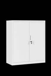 Moderna Grey Metal Storage Cabinet, 2 Door Locking Steel Filing for Office or Garage - thumbnail 2