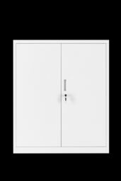 Moderna Grey Metal Storage Cabinet, 2 Door Locking Steel Filing for Office or Garage - thumbnail 5