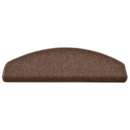 Berkfield Home Carpet Stair Treads 15 pcs Brown 65x24x4 cm - Size: Medium - thumbnail 4